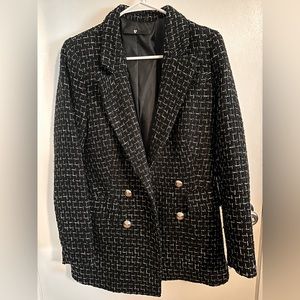 NWOT Silver Threaded Blazer
